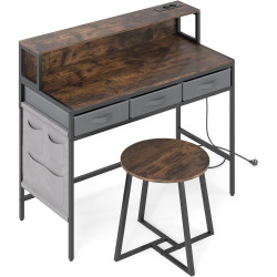 Письменный стол с табуретом Costway HU11211DE-CF (Brown) Thumb