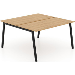 Masa de birou DP Akita Twin 138x140 (Oak/Black) Thumb
