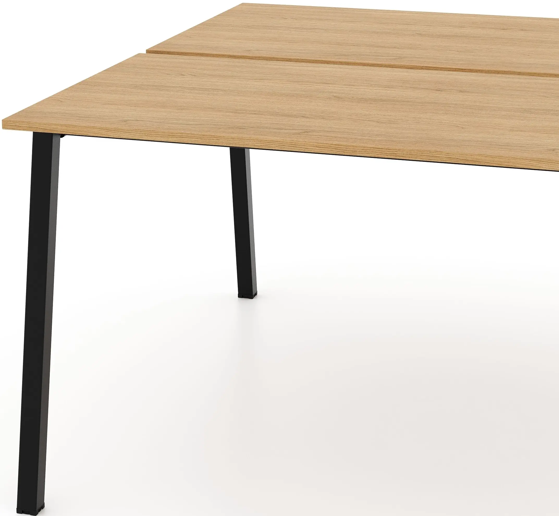 Masa de birou DP Akita Twin 138x140 (Oak/Black) - 3