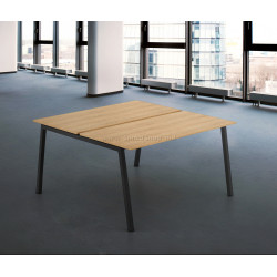 Masa de birou DP Akita Twin 138x140 (Oak/Black)