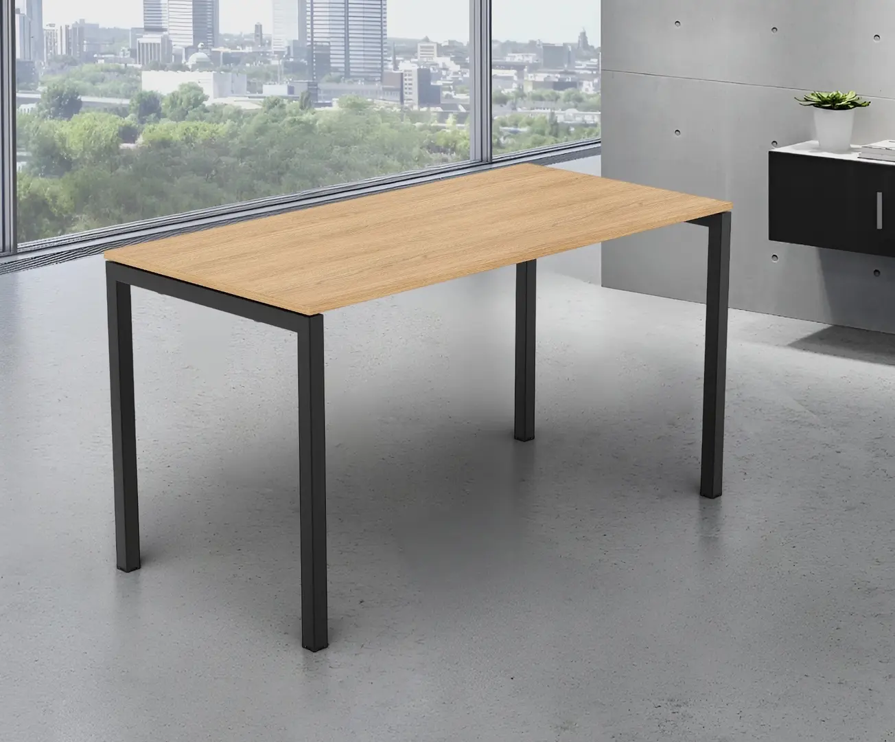 Masa de birou DP Kube 138x68 (Oak/Black)