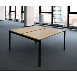 Masa de birou DP Kube Twin 138x140 (Oak/Black)