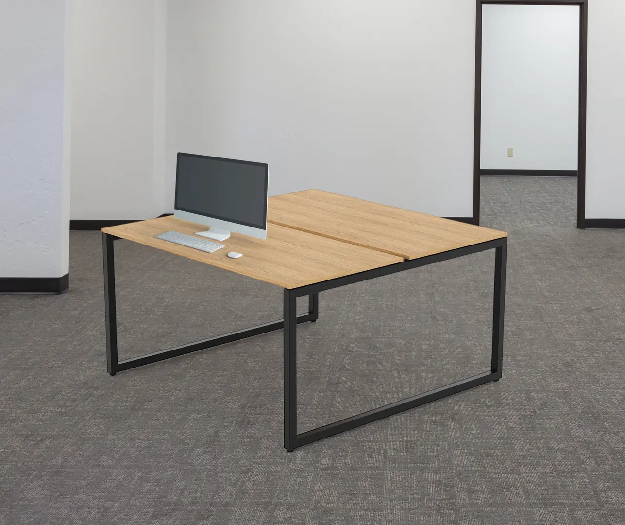 Письменный стол DP Mitaka Twin 138x140 (Oak/Black)