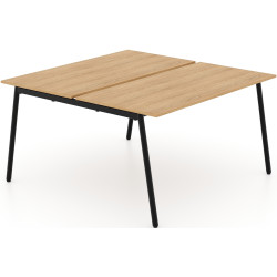 Письменный стол DP Saga Twin 138x140 (Oak/Black) Thumb