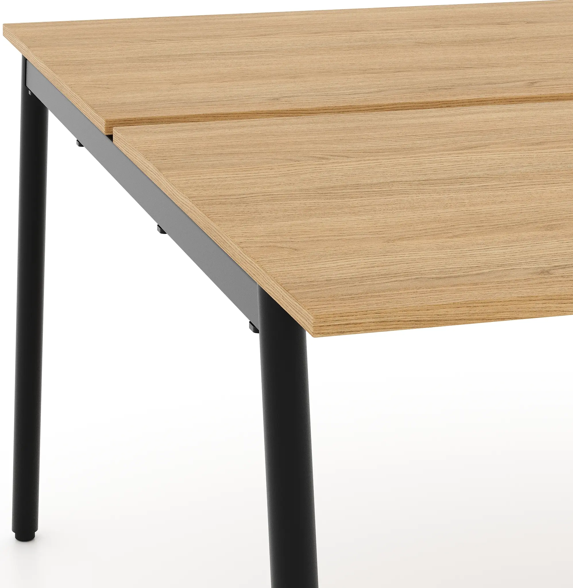 Письменный стол DP Saga Twin 138x140 (Oak/Black) - 3