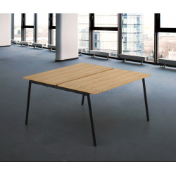 Masa de birou DP Saga Twin 138x140 (Oak/Black)