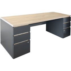 Письменный стол DP Urban Double Box Incorporat 200x68 (Sonoma Oak/Anthracite) Thumb