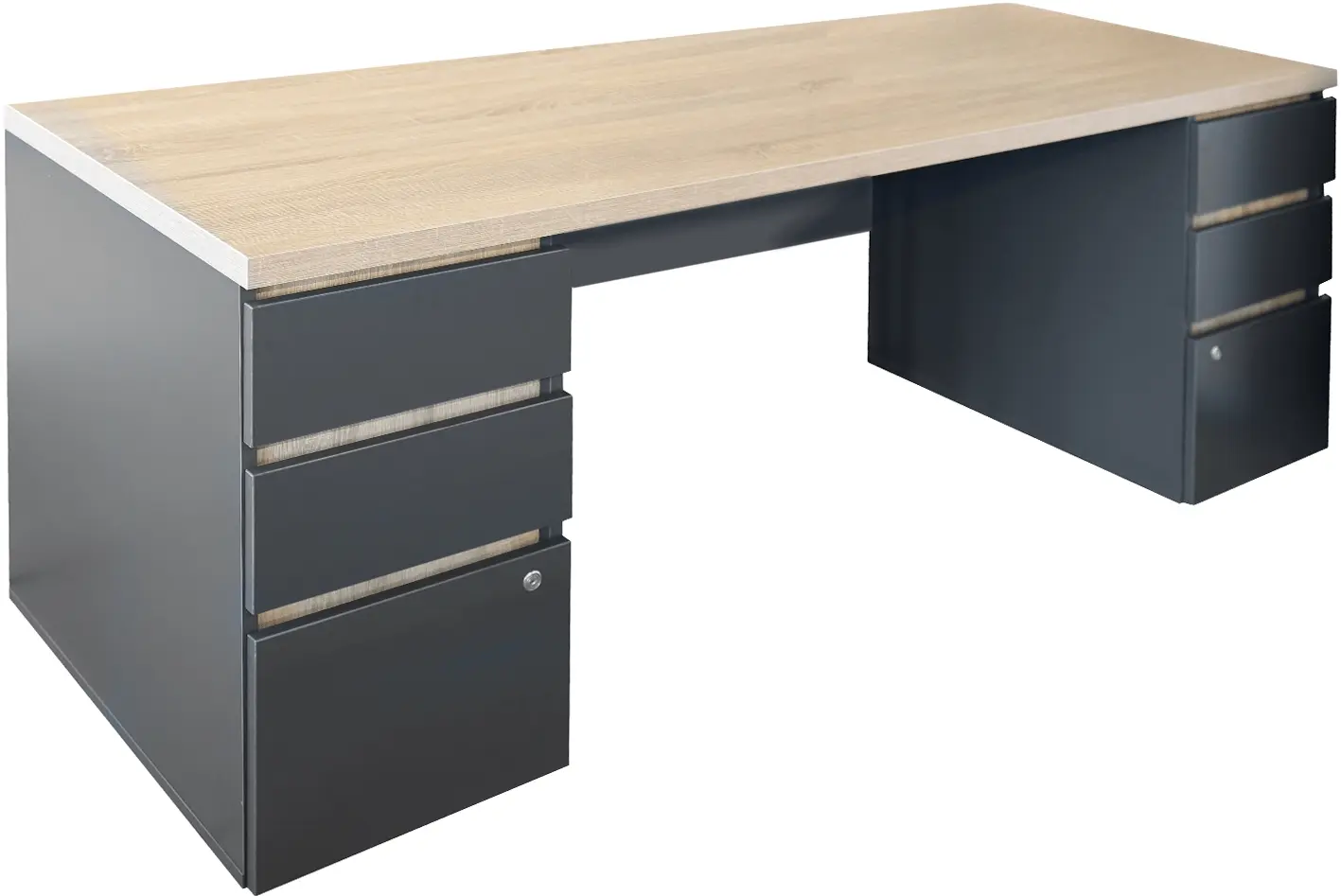 Письменный стол DP Urban Double Box Incorporat 200x68 (Sonoma Oak/Anthracite) - 2