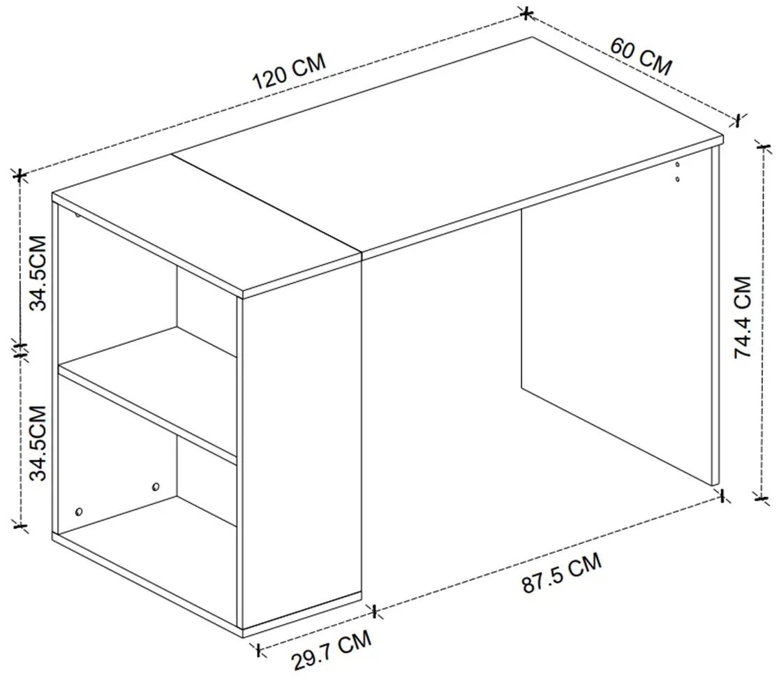 Письменный стол Bofigo Smyrna 120 (Anthracite/White)