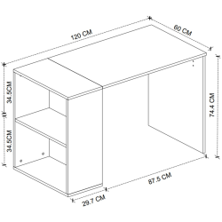 Masa de birou Bofigo Smyrna 120 (White) Thumb