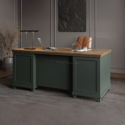 Masa de birou Helvetia Evora 24ZRJU07 (Green/Lefkas Oak)