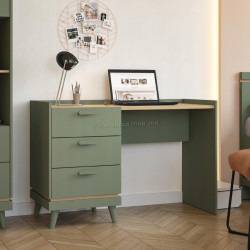 Masa de birou Helvetia Scandi 24GDOH03 (Faded green/Oiled oak)