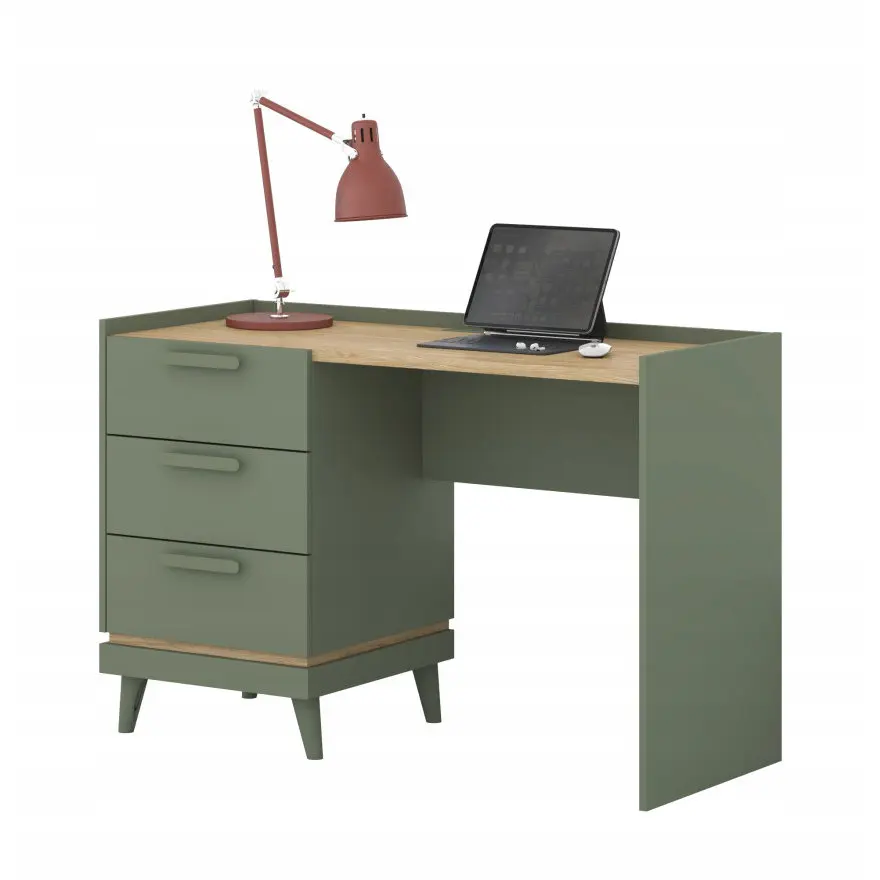 Masa de birou Helvetia Scandi 24GDOH03 (Faded green/Oiled oak) - 4
