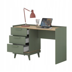 Masa de birou Helvetia Scandi 24GDOH03 (Faded green/Oiled oak) Thumb