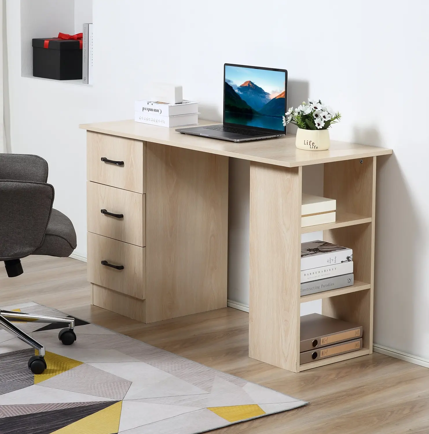 Masa birou Homcom 836-068V01ND (Natural) - 8