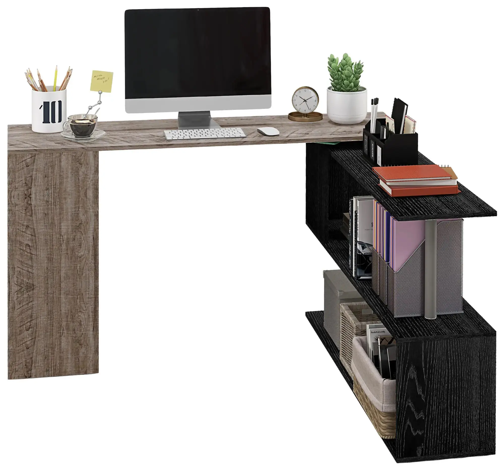 Письменный стол Homcom 836-072V00GY (Grey/Black) - 2