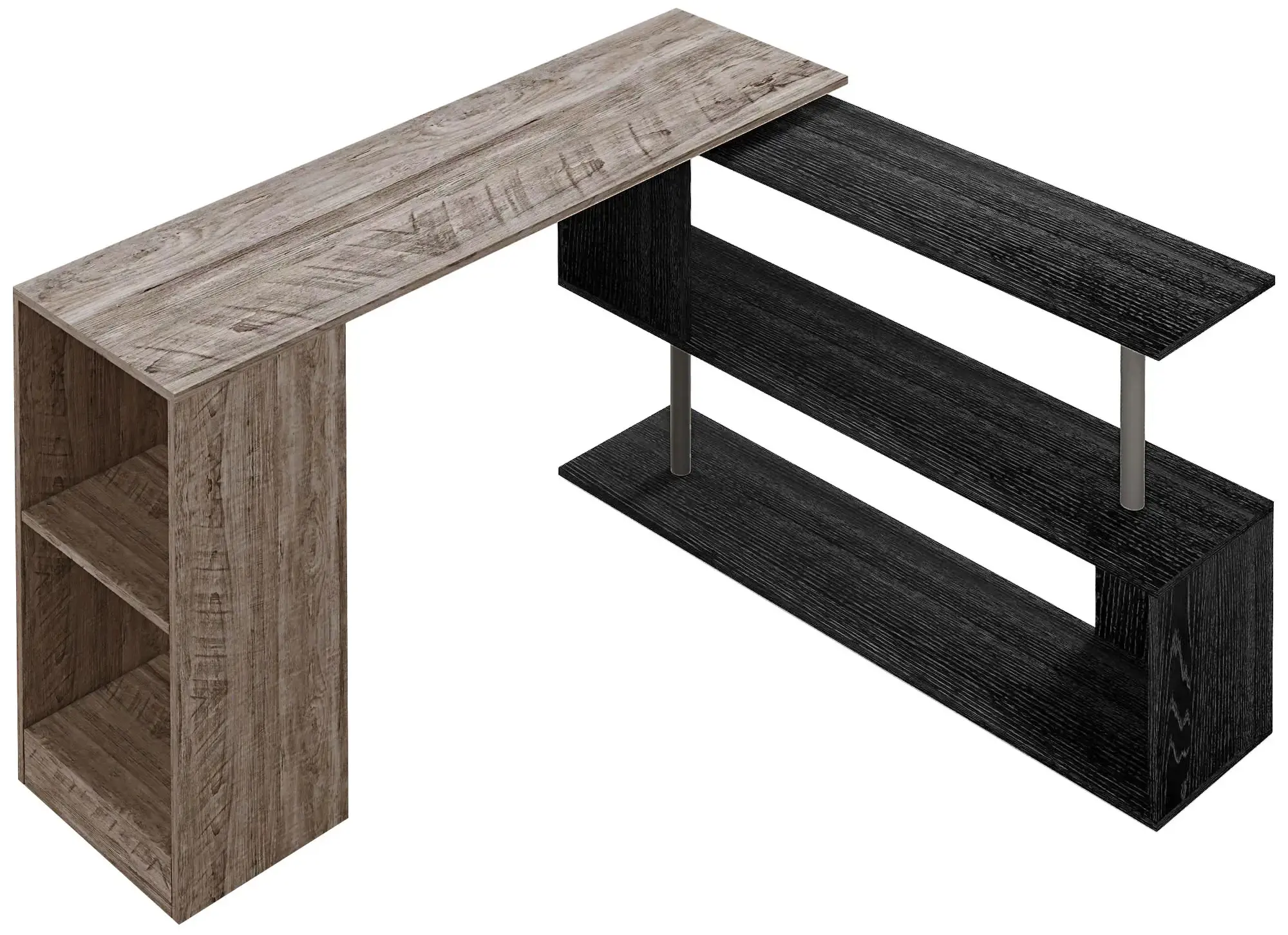 Письменный стол Homcom 836-072V00GY (Grey/Black) - 3