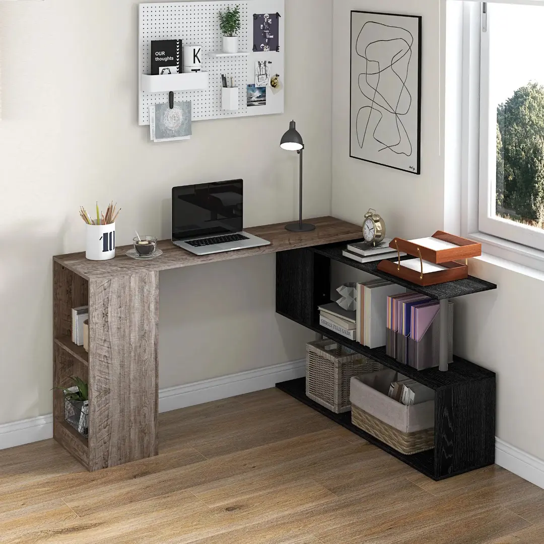 Письменный стол Homcom 836-072V00GY (Grey/Black)