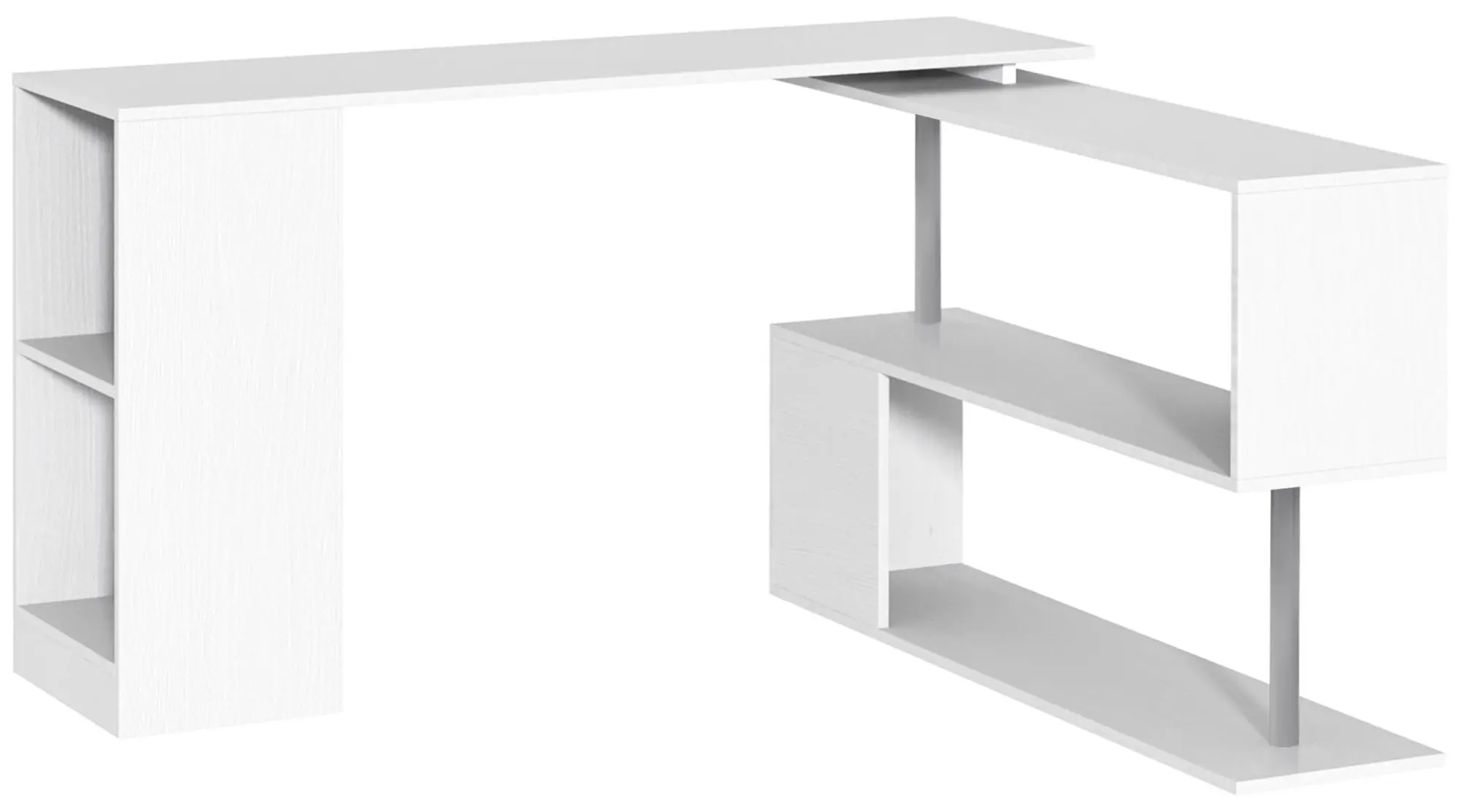 Masa birou Homcom 836-072WT (White) - 2