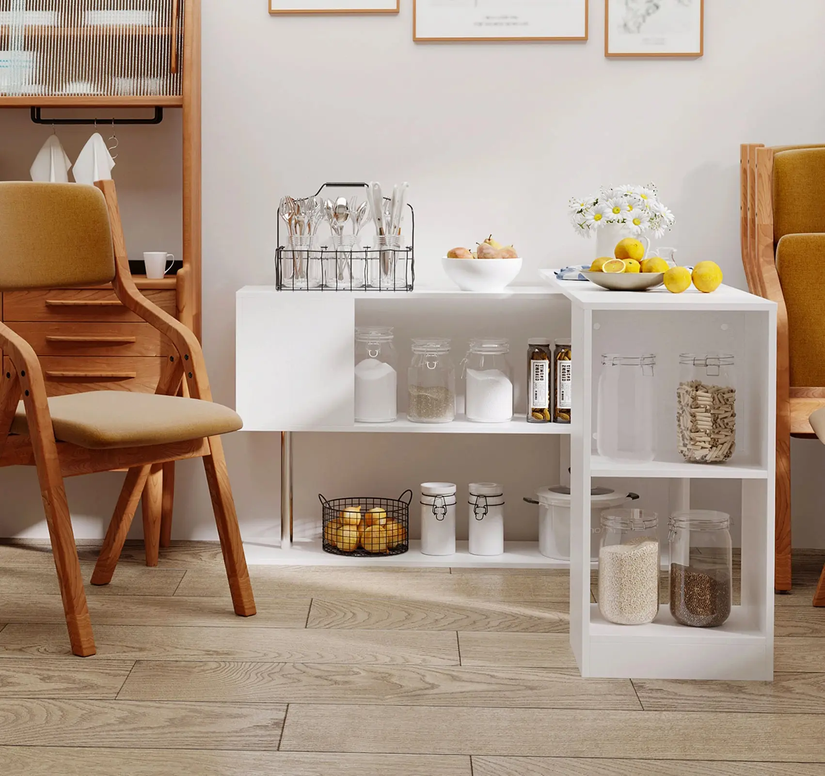 Masa birou Homcom 836-072WT (White) - 7