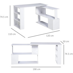 Письменный стол Homcom 836-074WT (White) Thumb