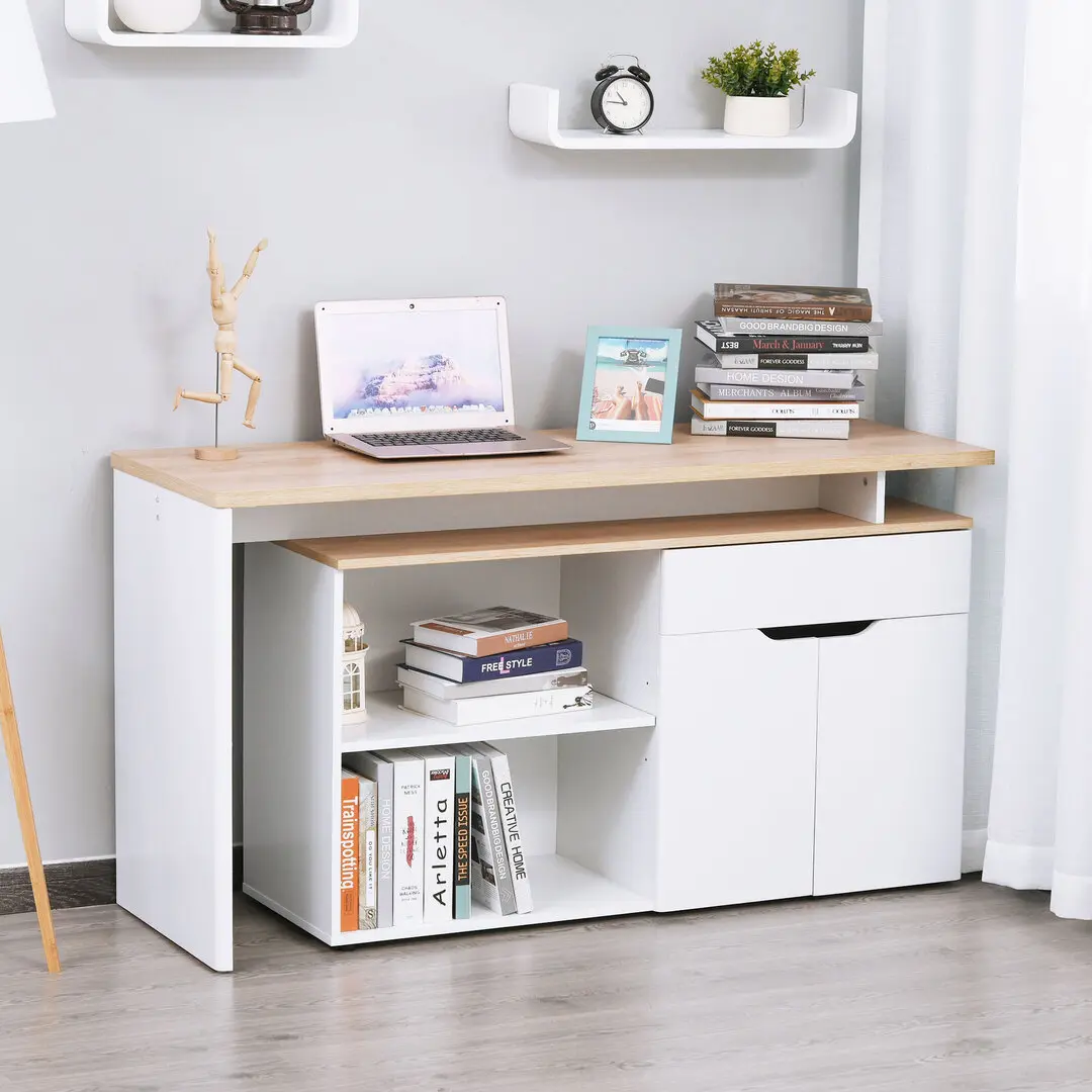 Письменный стол Homcom 836-233V01 (White/Natural)
