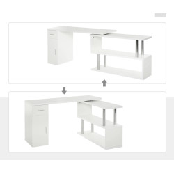 Masa birou Homcom 836-272WT (White) Thumb