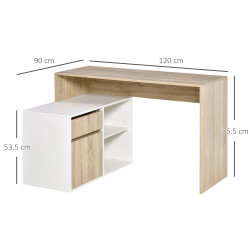 Письменный стол Homcom 836-411 (Oak/White) Thumb