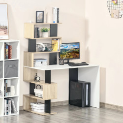 Письменный стол Homcom 836-413 (White/Natural/Black)