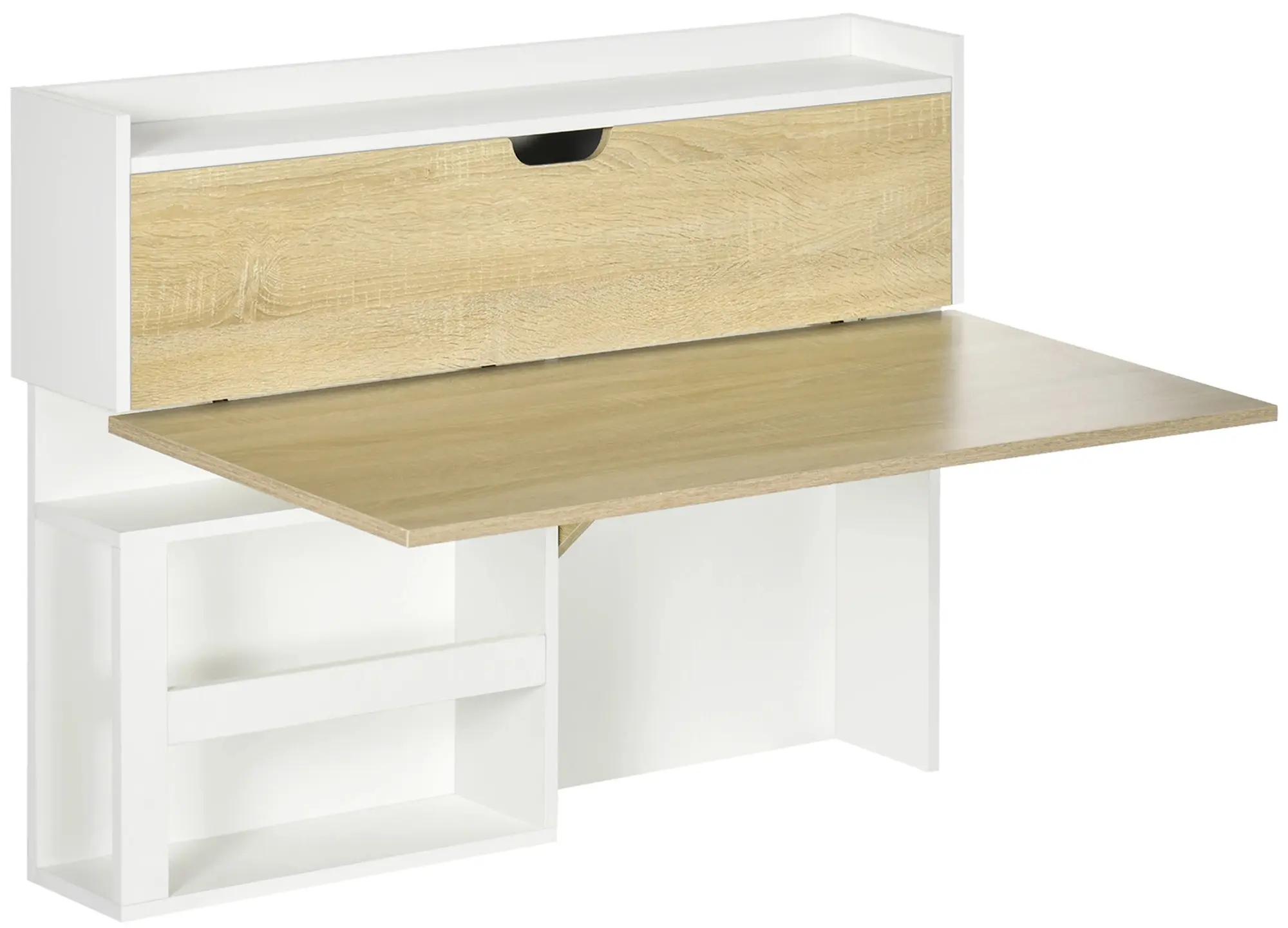 Masa birou Homcom 836-533 (White/Natural) - 2