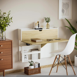 Masa birou Homcom 836-533 (White/Natural) Thumb