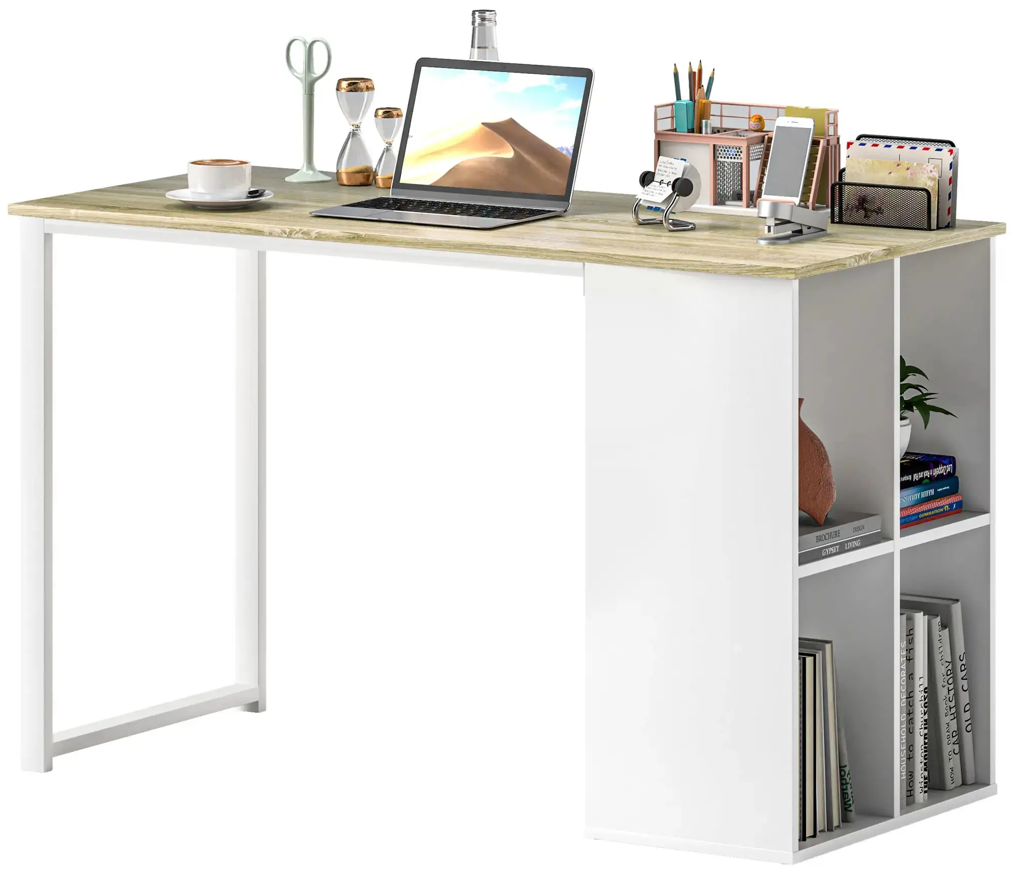 Письменный стол Homcom 836-572V00AK (Oak/White) - 3