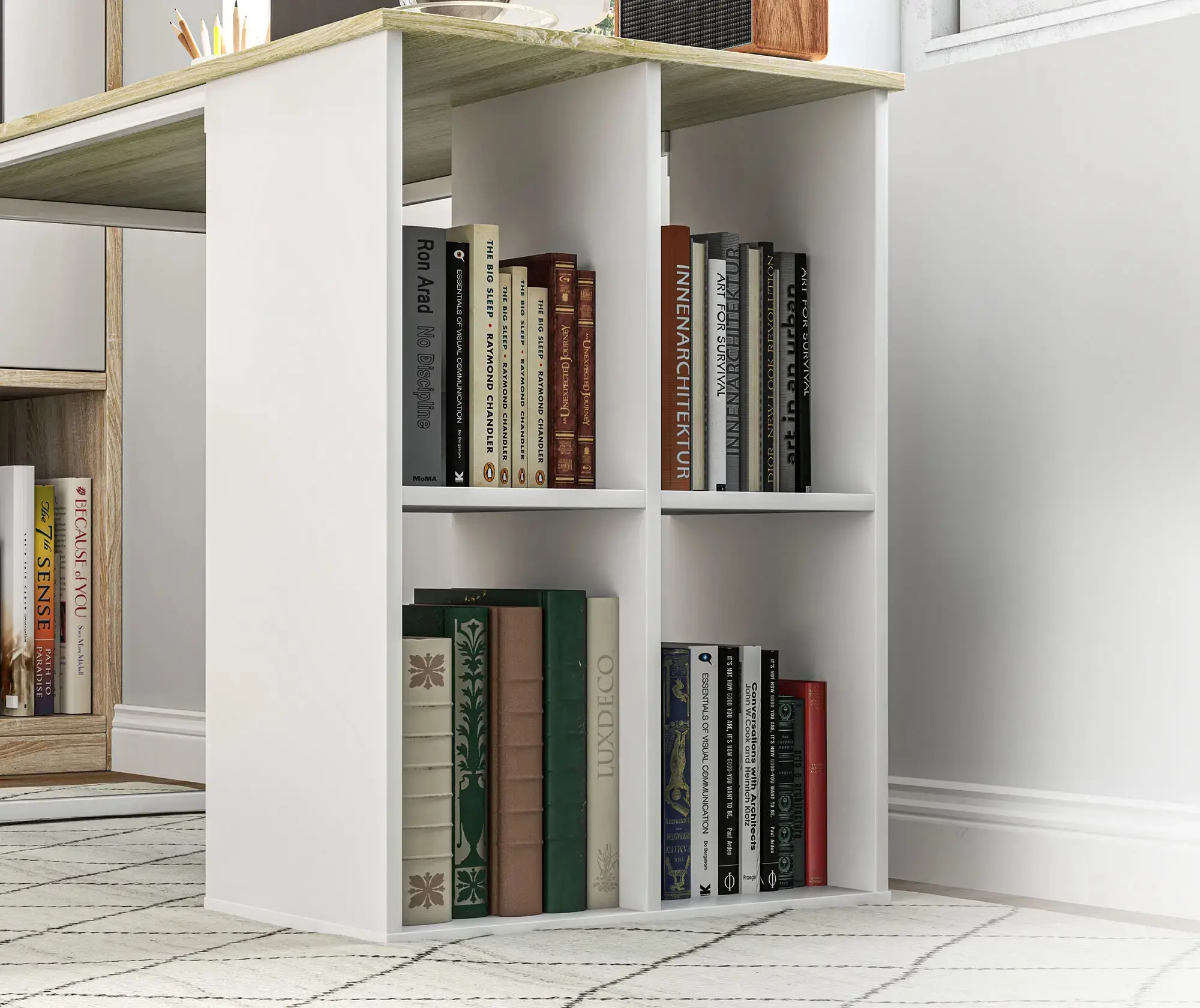 Письменный стол Homcom 836-572V00AK (Oak/White) - 6