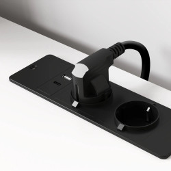 Masa birou Homcom 836-589V90BK (White/Black) Thumb