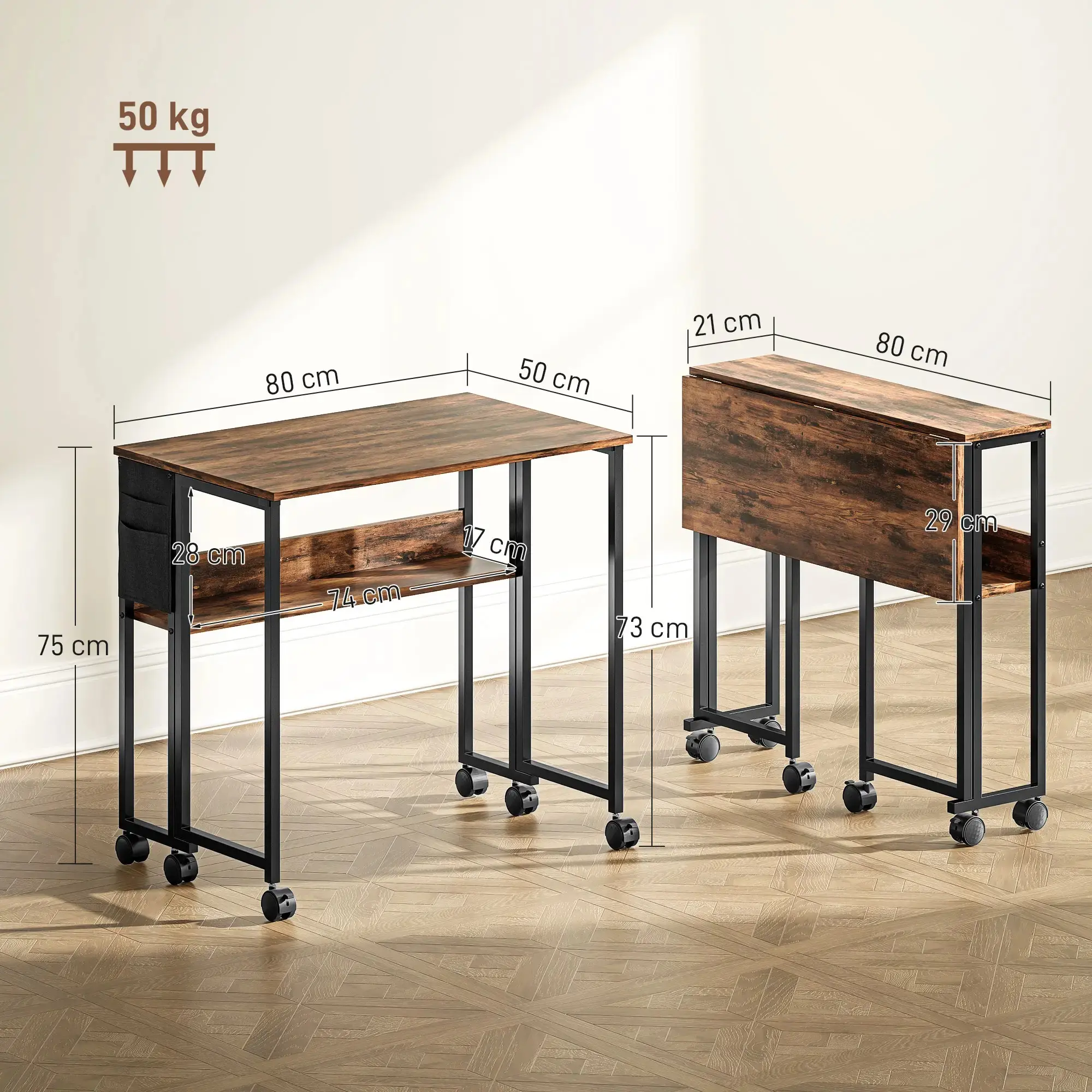 Письменный стол Homcom 836-608V81RB (Rustic Brown) - 4