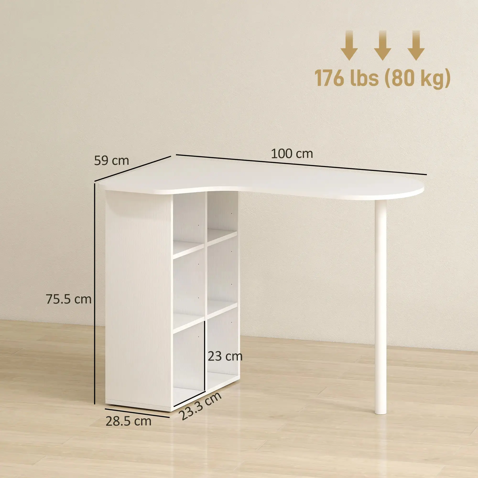 Письменный стол Homcom 836-632V00WT (White) - 5