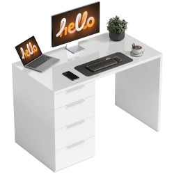 Masa birou Homcom 836-678V00WT (White Gloss) Thumb