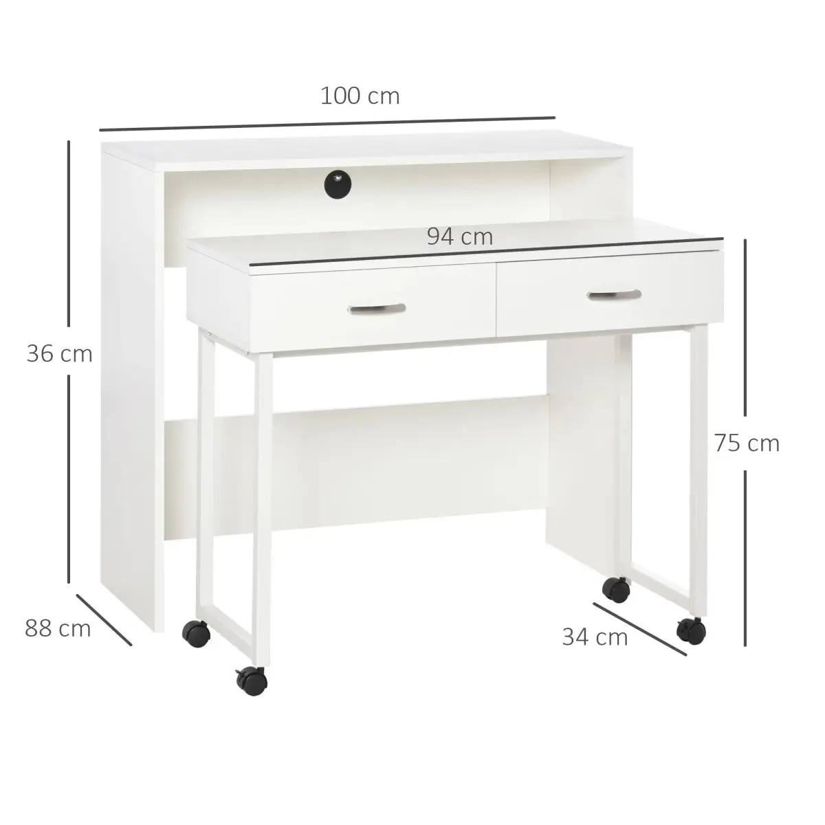 Письменный стол Homcom 920-021V01WT (White) - 5