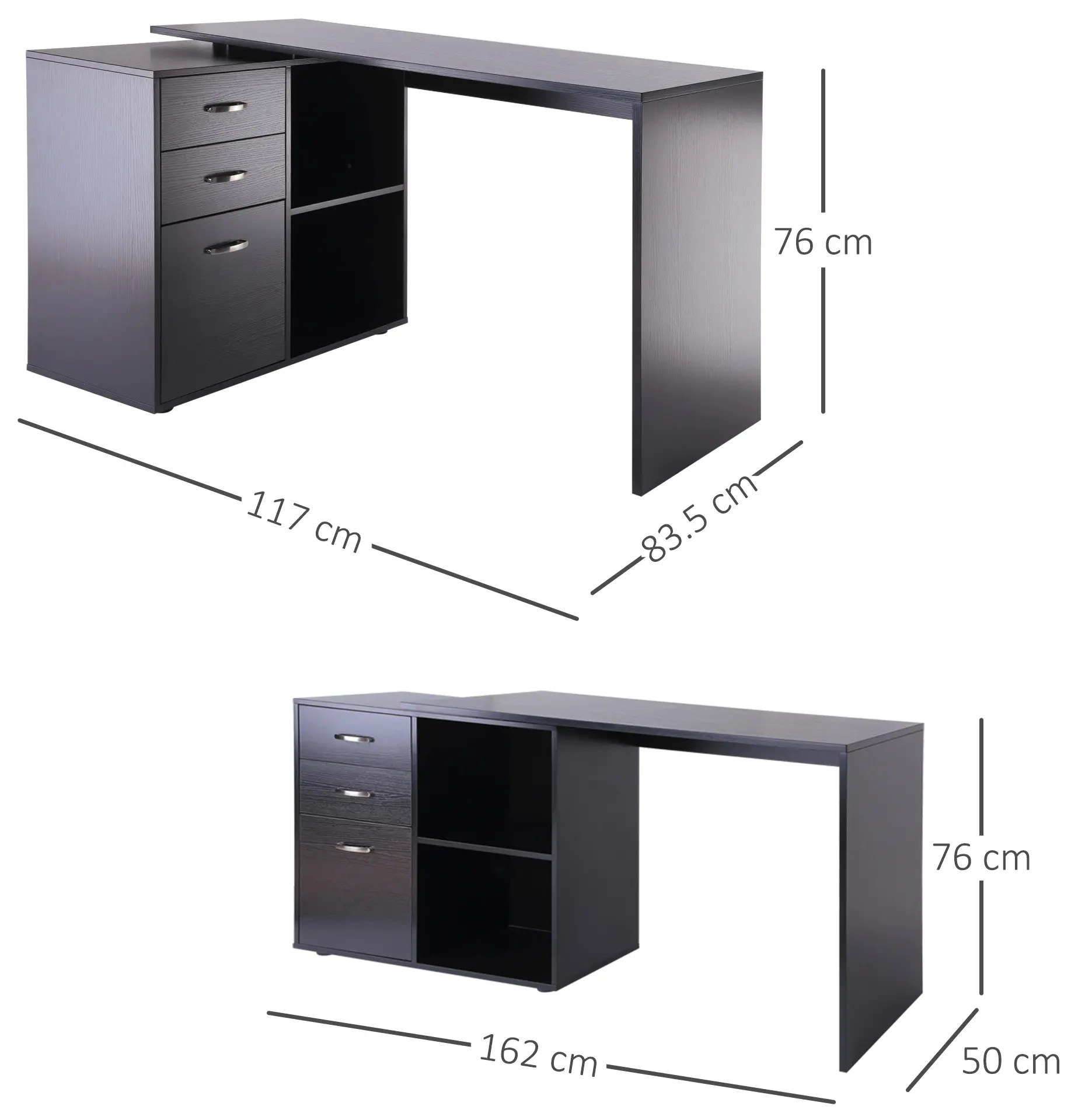 Письменный стол Homcom 920-037BK (Black) - 7