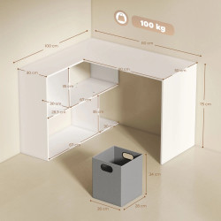 Письменный стол Homcom 920-109V00WT (White) Thumb