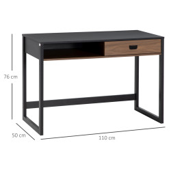 Стол компьютерный Homcom 836-507 (Black/Walnut) Thumb