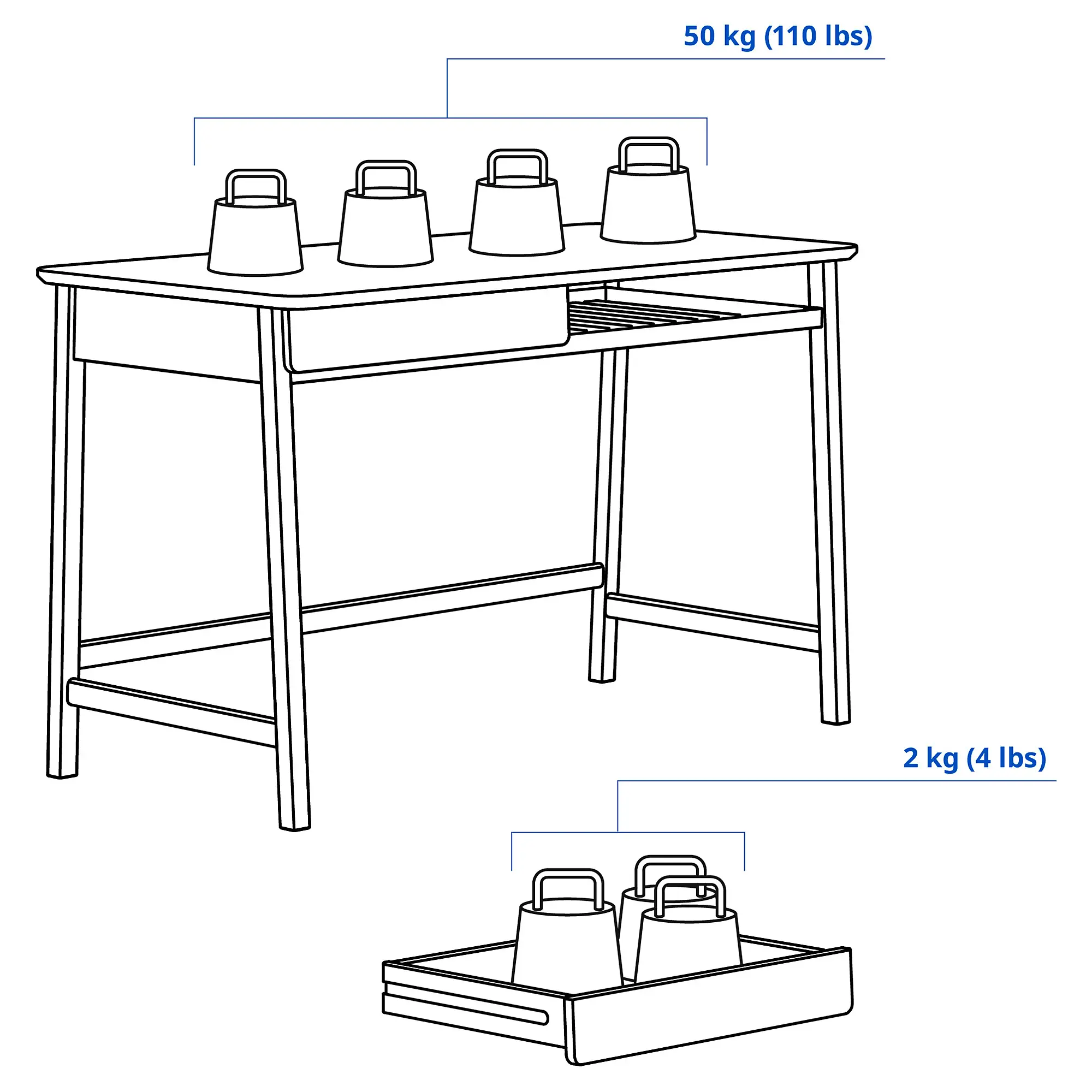 Masa de birou Ikea Beteshast 120x60 (Bambus) - 7