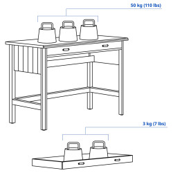 Masa de biroг Ikea Brytning 110x53x75 (Alb) Thumb