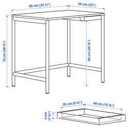 Письменный стол Ikea Enkroken 85x56x75 (Белый) Thumb