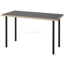 Masa de birou Ikea Lagkapten/Adils 120x60 (Gri/Negru)