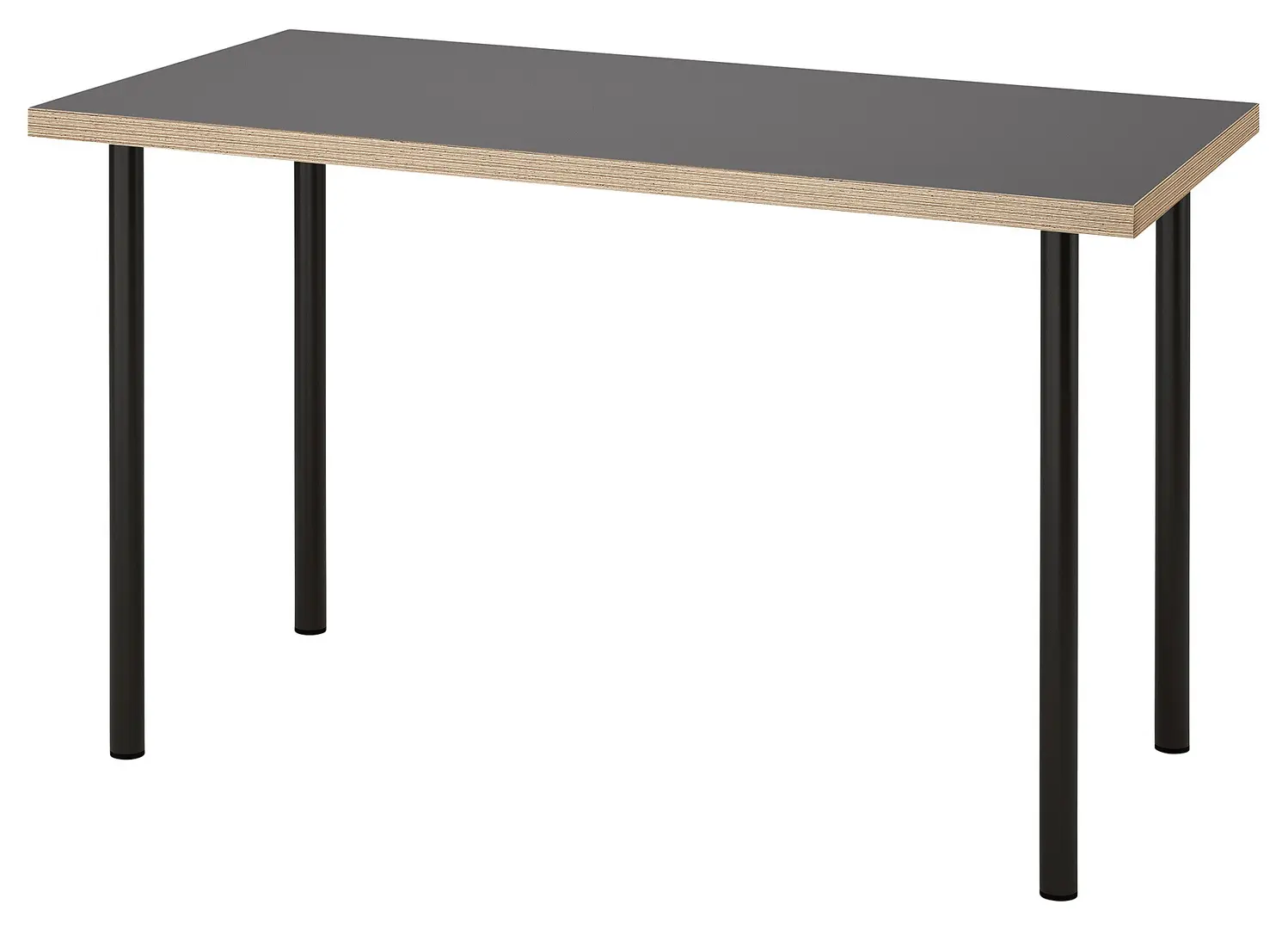 Masa de birou Ikea Lagkapten/Adils 120x60 (Gri/Negru)