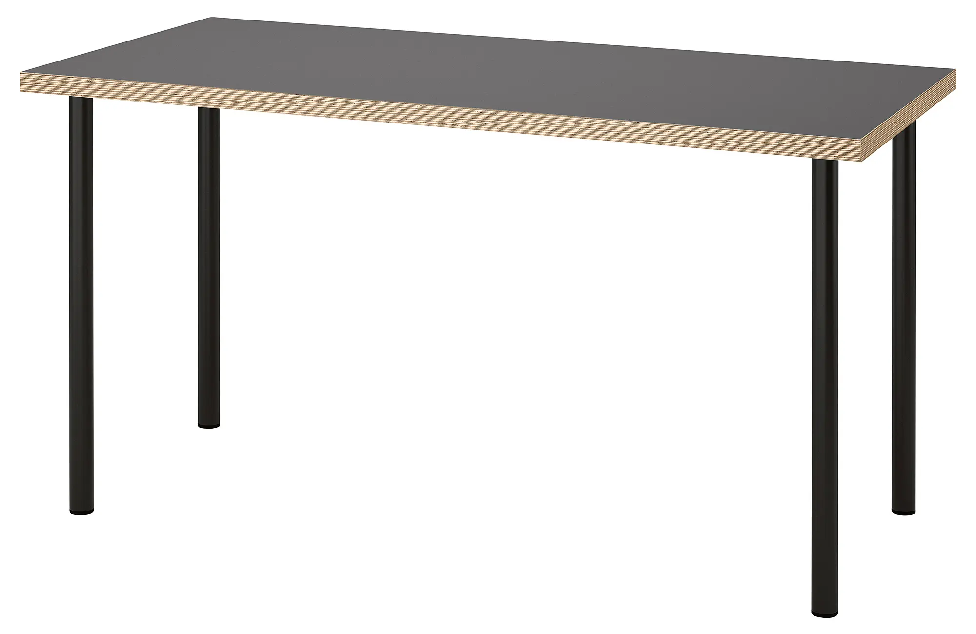 Masa de birou Ikea Lagkapten/Adils 140x60 (Gri/Negru) - 2
