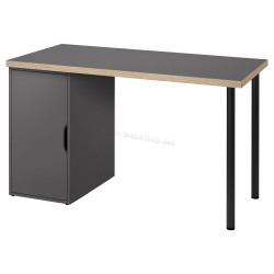 Masa de birou Ikea Lagkapten/Alex 120x60 (Gri/Negru)