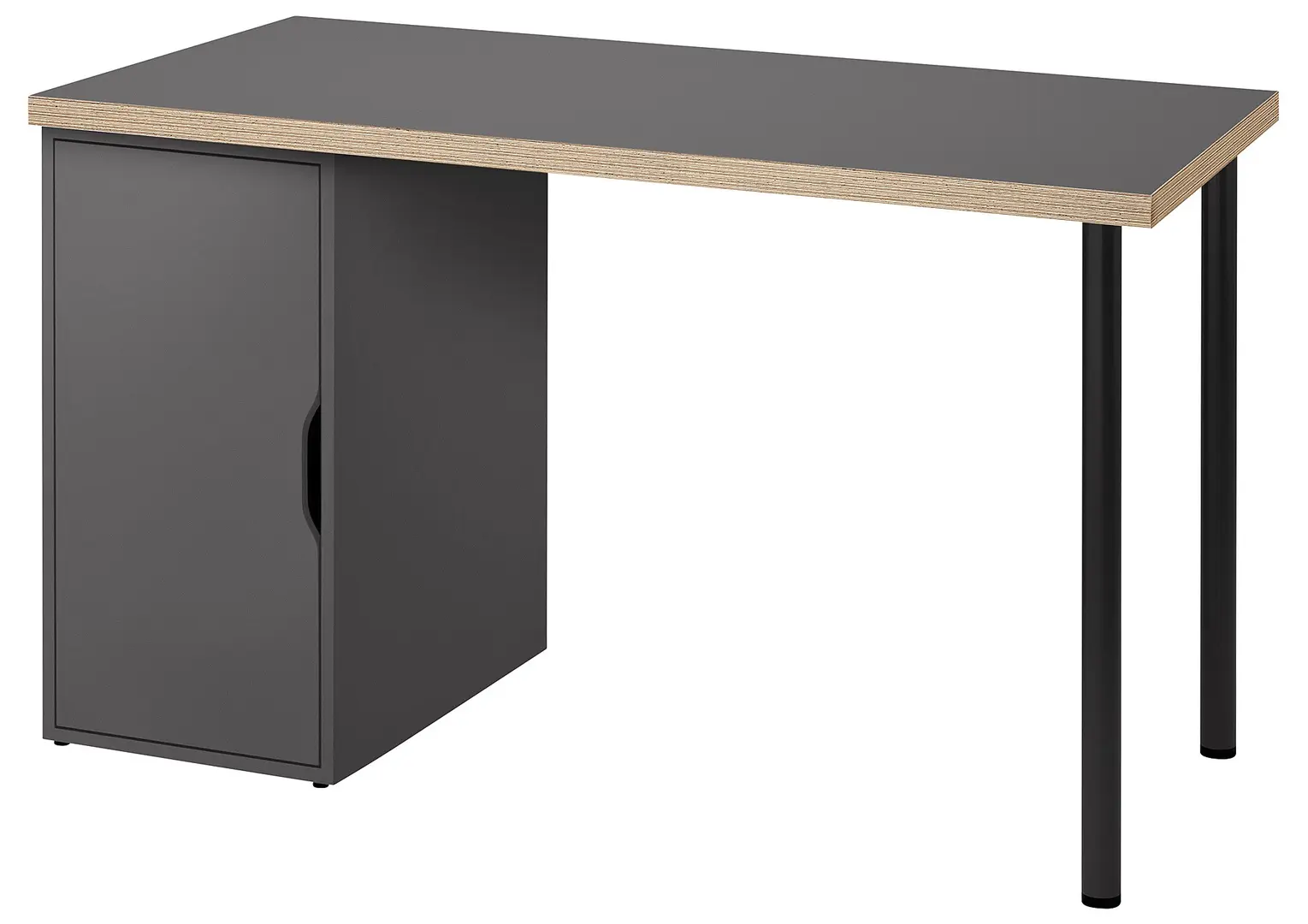 Masa de birou Ikea Lagkapten/Alex 120x60 (Gri/Negru)