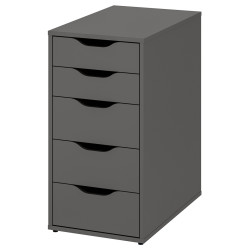 Masa de birou Ikea Lagkapten/Alex 140x60 (Gri/Lemn) Thumb
